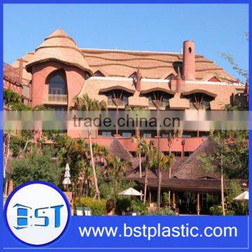 Popular Durable plastic thatch roof