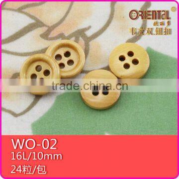 Coated Warter Proof Flatback Rim Natural Wooden Shirts Button photo-3