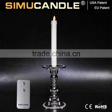 Flameless Candle remote unscent, with USA and EU patent below Christmas holiday