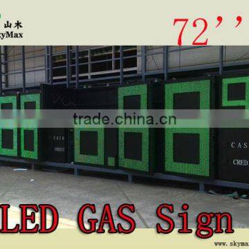 Customize 72'' Big Digit 7 Segment Led Gas Signs