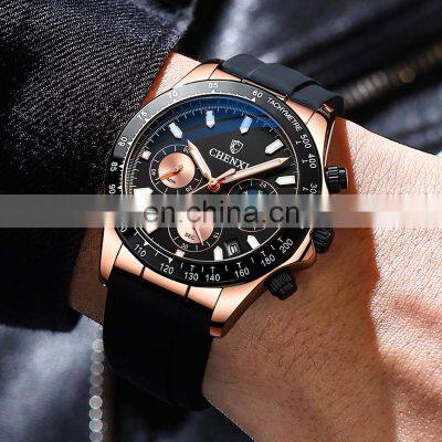 CHENXI 958 Fashion Business Quartz Wristwatch Waterproof Sport Quartz Luxury Brand Mens Clock Luminous Military Wristwatch