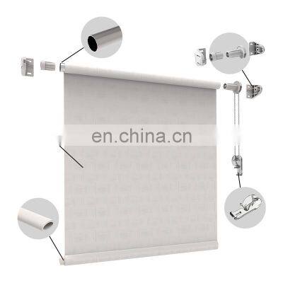 18mm Easy Fix 3D Blackout/Sunscreen Fabric Transparent Fireproof Rolling Window For The Living Room Curtains Chain Roller Blinds