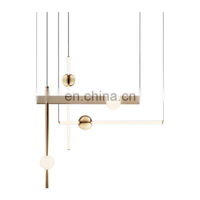 Nordic Modern Luxury Bar Counter Living Room Pendant Lamps Creative Restaurant Interior Ceiling Chandelier Lighting