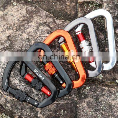 JRSGS Heavy Duty 30KN Snap Hook 7075 Aluminum Screw Locking Climbing Carabiner Hook For Outdoor S7112B