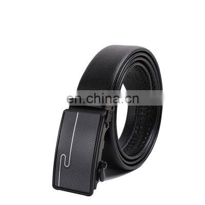 Genuine leather belt for men automatic buckle ratchet wholesale customized flexible hot sale OEM ODM