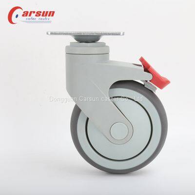 Hospital Trolley Castor Special for Medical Equipment and Instruments Silent Without Damaging The Ground Medical Swivel Caster Wheel photo-3