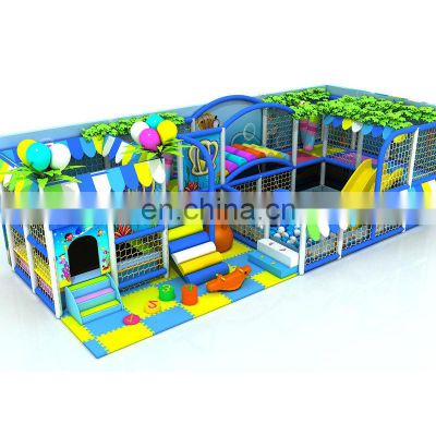 Popular Modern Games Children Commercial Play Area equipment with big slides