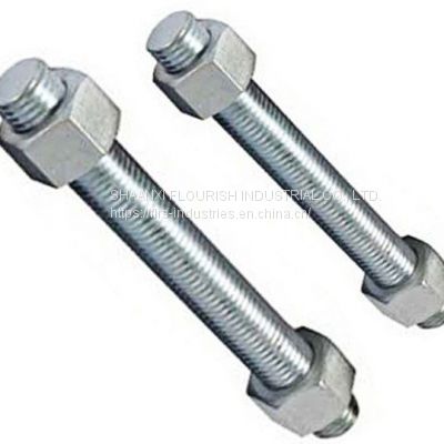 ANSI ASME Threaded Rod Double Ended Bolt Grade 4.8 Zinc Plating