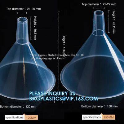 Factory Directly Transparent Large PP Plastic Perfume Dispensing Funnels, Factory Selling 30mm 50mm 60mm 75mm 90mm 100mm 120mm 150mm Transparent Funnel photo-4