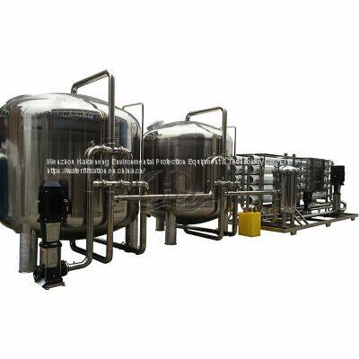 Salt Removal 50 tons per Hour Pure Water Disinfection Reverse Osmosis System One Stage RO Water Treatment Equipment