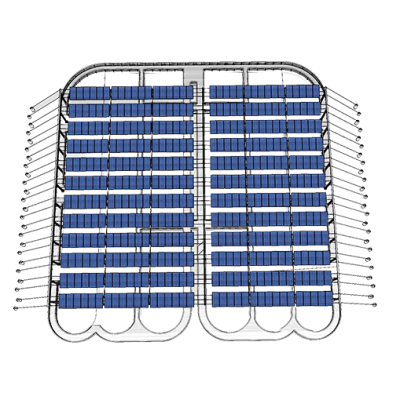 Cable structure photovoltaic bracket