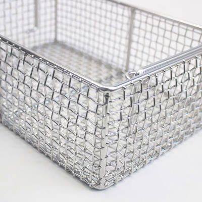 Customized 304 Stainless Steel Woven Wire Mesh Basket For Storage photo-3