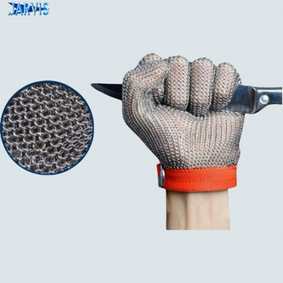 Jarvis Stainless Steel Wire Metal Mesh Butcher Safety Work Gloves Anti Cut Gloves Cut Resistant Gloves