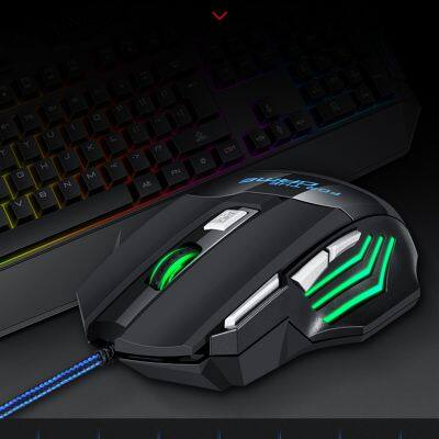 TF390 Colorful Backlight Keyboard Mouse Combos Durable Wired Gaming Gamer Keyboard Mouse Set photo-3