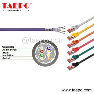 Sample Free 1m CAT6A STP FTP RJ45 to RJ45 network patch cable from China Factory TAEPO