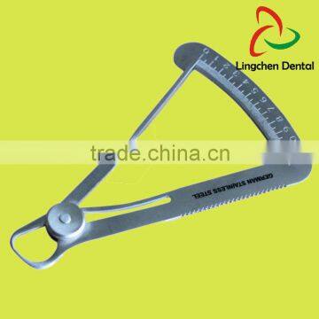 Dental metal measuring callipers