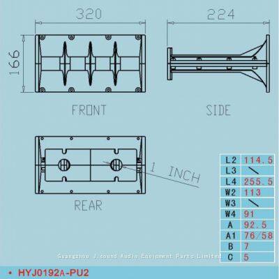 HYJ0192A-PU2 Professional Sound Line Array Plastic 1.4