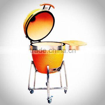 Portable and folding kamado charcoal bbq grill with 304S/S stand