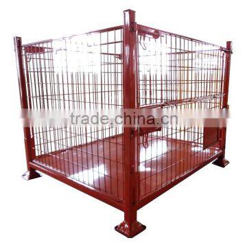Foldable Storage Rigid Metal Weld Wire Cage Pallet