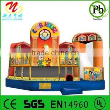 Family entertainment center equipment rentals inflatable club house 5 in 1 combo