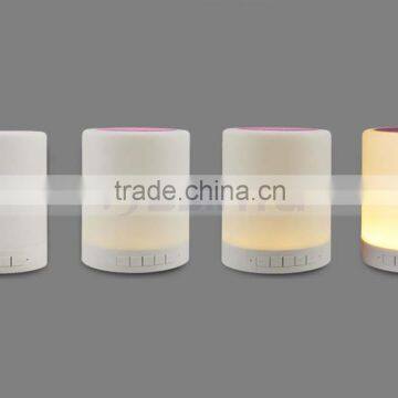 LED TF Aux Bluetooth 7 Colors Changering Wireless Smart Bluetooth Lamp Speaker With Blue Green Light Hook photo-4