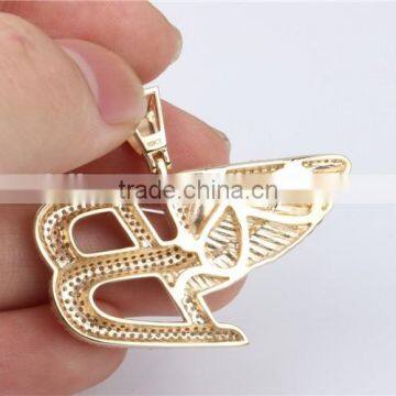Fashion New Design Gold Pendant B Bird Wing Hip Hop Pendant Wholesale photo-4