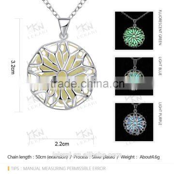 Amber Necklace With Moon Stone Glow in the Dark Necklace photo-3