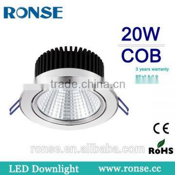 Ronse 20W led cob ceiling light aluminum high quality living room lighting(RS-2042(A))