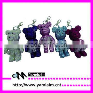 Hot sale bling bear keychain factory