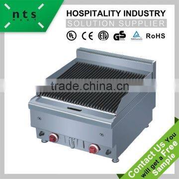 hotel restaurant gas stainless steel lava rock grill