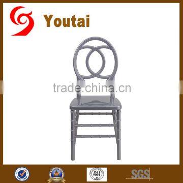 metal aluminum silver stacking royal wedding chair