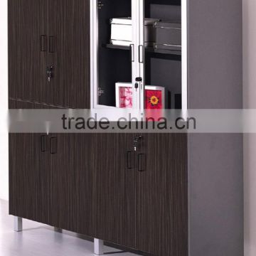 divider cabinet furniture wood swing door cheap bookcase with glass doors(SZ-FCT604)