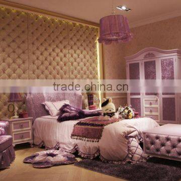 2015 Modern design kids bedroom furniture set purple princess bedroom set for girls                        
                                                Quality Choice