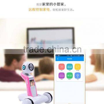 Genius Q voice chatting smart home control battery operated toy robot with phone funcion for kids