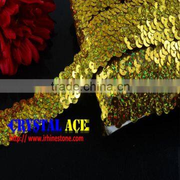 3 Rows Fashion Sequin Trims For Garment