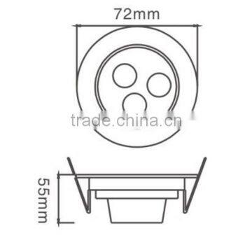 New Style Popular Recessed Led Ceiling Lights High Brightness Hot Sale Mini Downlight 3W photo-2