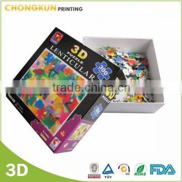 Maufacturer kids 3d lenticular iq puzzle