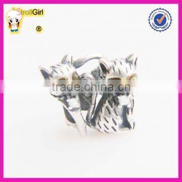 925 sterling silver Cat Charm Beads large hole beads