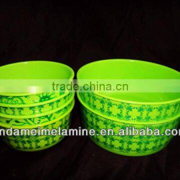 China green melamine bowl sets with lids