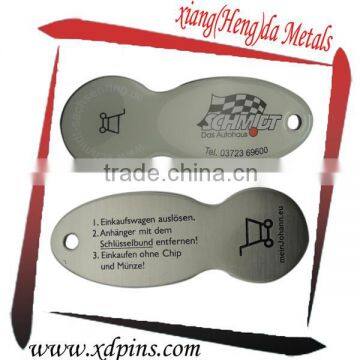 high quality promotional custom offset print logo trolly token/trolly coin