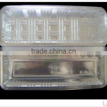 2015 Hot sale clear clamshell plastic box for sushi/fruit