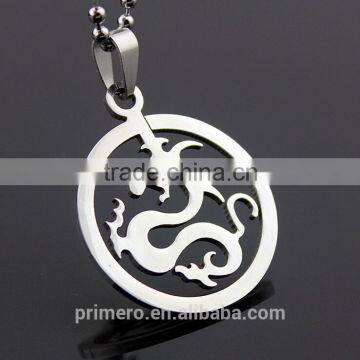 316L Stainless Steel Dragon Pendant Necklace Fashion Pterosaur Necklaces Summer Fine Men Jewelry photo-2