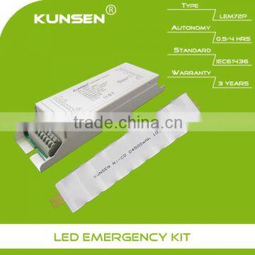 Emergency battery pack for 48W LED lighting