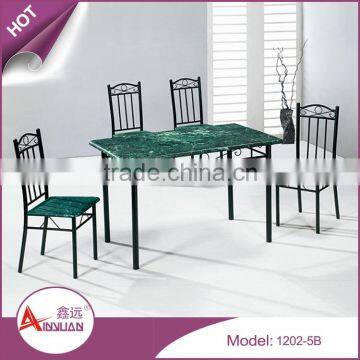 Wholesale cheap dinning table and chairs set retractable green pvc dining room table