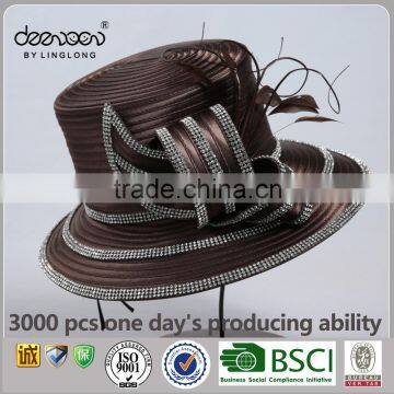 Handmade Satin Ribbon Braid Party Hat Wholesale Lady Church Hat