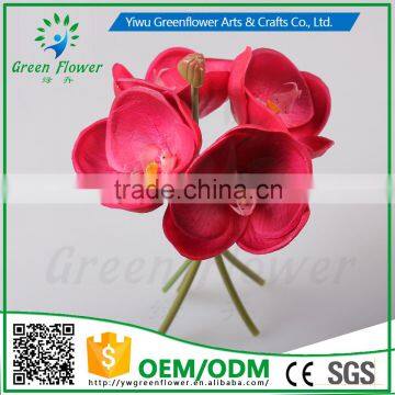 2016 Wholesale PU Latex Artificial Flowers Moth Orchid Four Pieces Real Touch Babys Breath Fake Flower photo-4