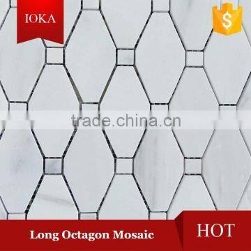 Long octagon marble tile with dots