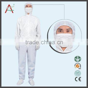 LABY-013-1-1 Pink S/M/L/XL/XXL Esd Washable Coveralls With Cap for Cleanroom Ebola Gown