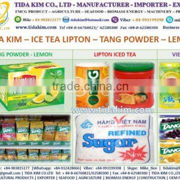 WHITE REFINED SUGAR TANG POWDER FRUIT JUICE ORANGE LEMON LIPTON ICE TEA DRINKS - TIDA KIM -VIETNAM CASHEW NUTS TIDA KIM photo-2