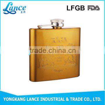 Factory provide hip flask stainless steel vodka bottles